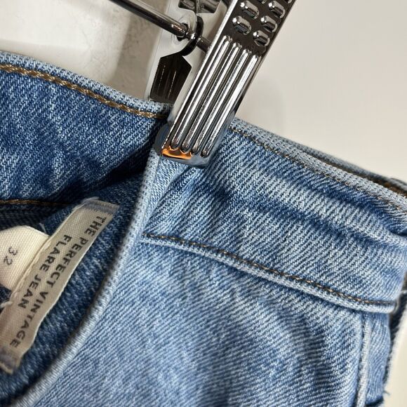 Madewell Perfect Vintage Flare Jeans Womens 32 Light Wash Stretch High Rise - Picture 4 of 7